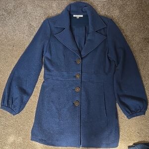 Elegant Blue Women's Coat